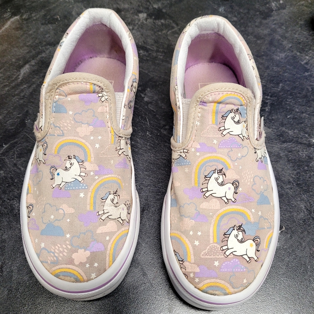 Girls size 13 glow in the dark unicorn Vans